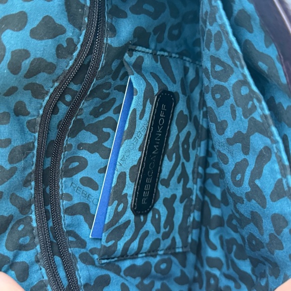 Rebecca Minkoff A Quilted Affair envelope clutch eggplant leather & gold chain - Picture 4 of 10